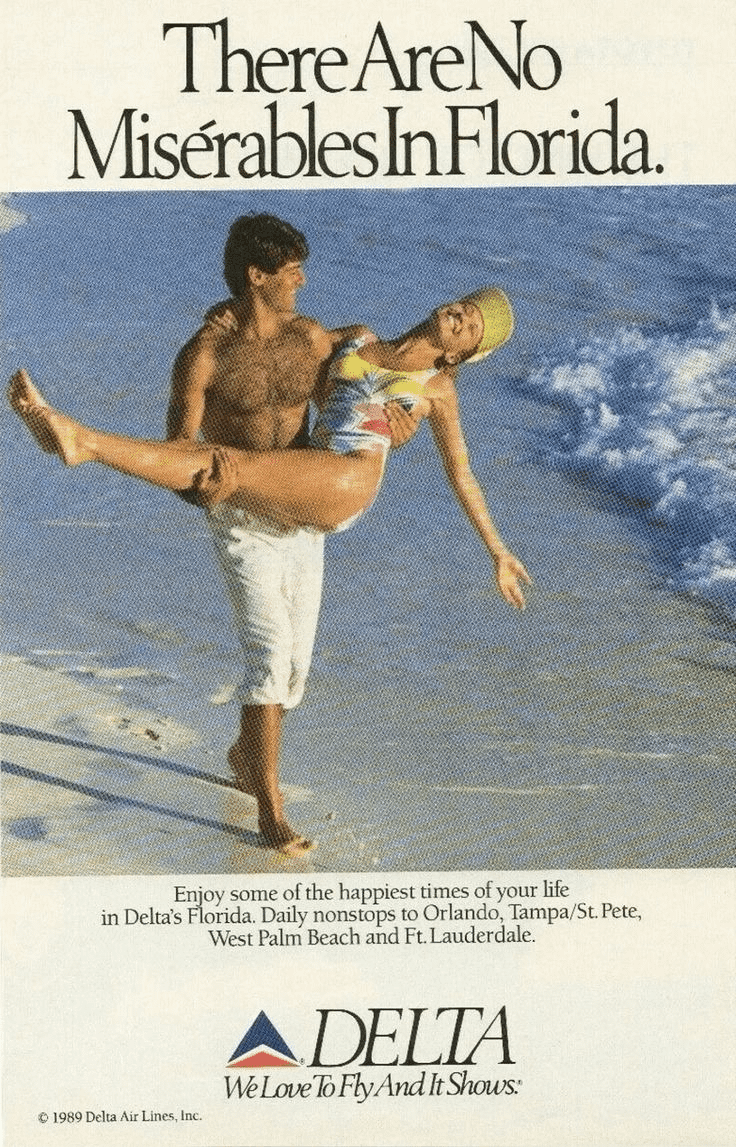 Delta ad with a beach scene.