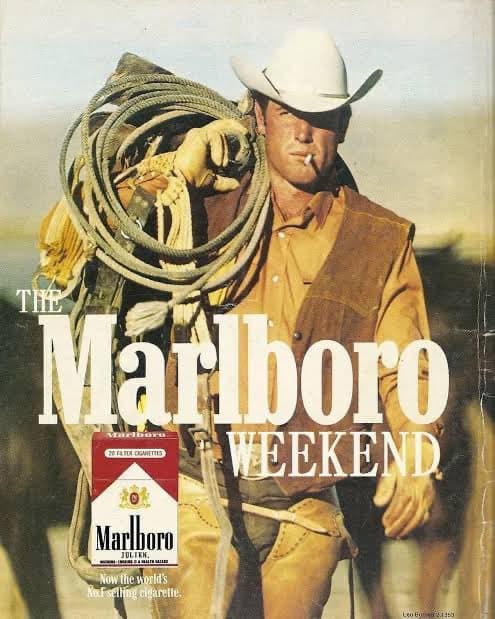 Marlboro Weekend ad with cowboy.