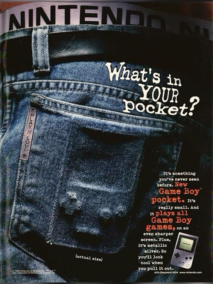 Nintendo ad with claim 'What's in your pocket?'.