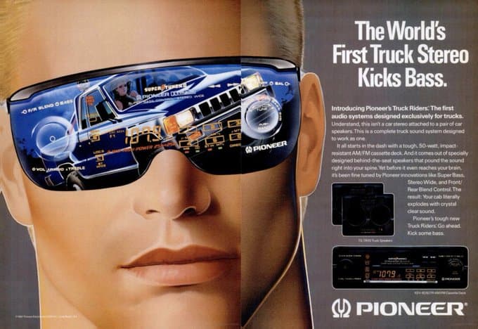 Vintage Pioneer equipment ad.